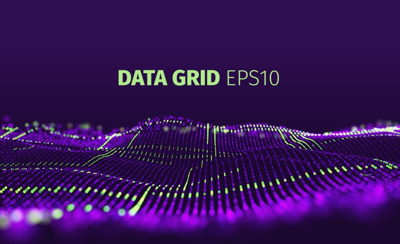 Abstract Data Grid Particle Background vector image