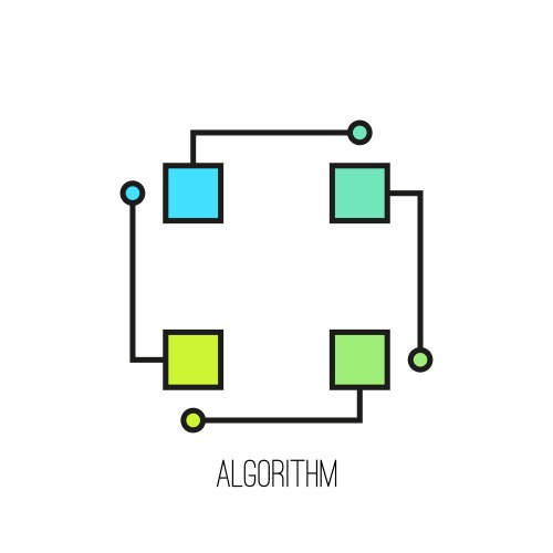 algorithm icon vector image vector image