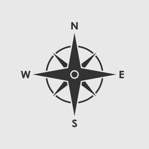 Compass badge vector image