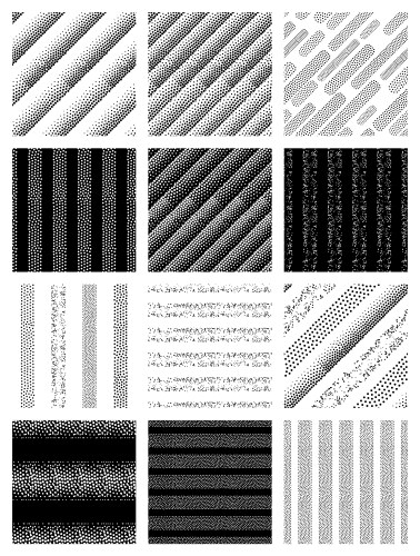 Pointillist Circle Patterns vector image