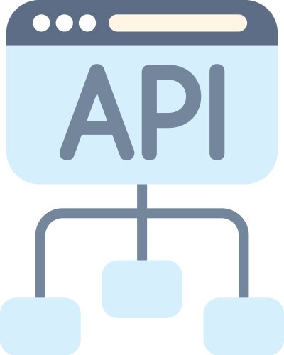 Application programming interface connecting vector image