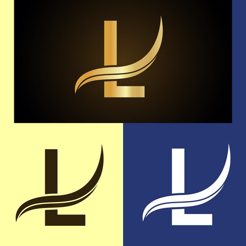 Luxury logo design with monogram letter l – Royalty-Free Vector ...
