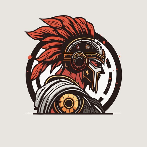 Spartan soldier head logo icon symbol Vector Image