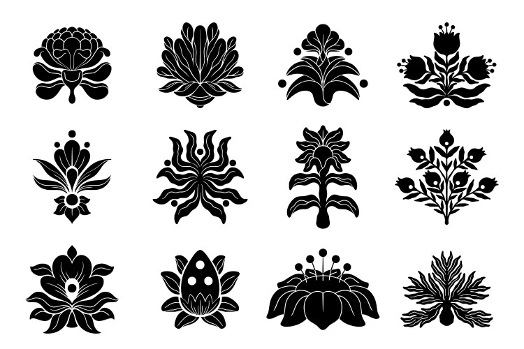 Indian motif flower symbol floral mughal boarder Vector Image
