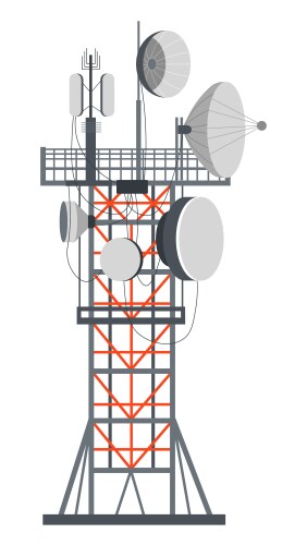 Cell tower pack Royalty Free Vector Image - VectorStock