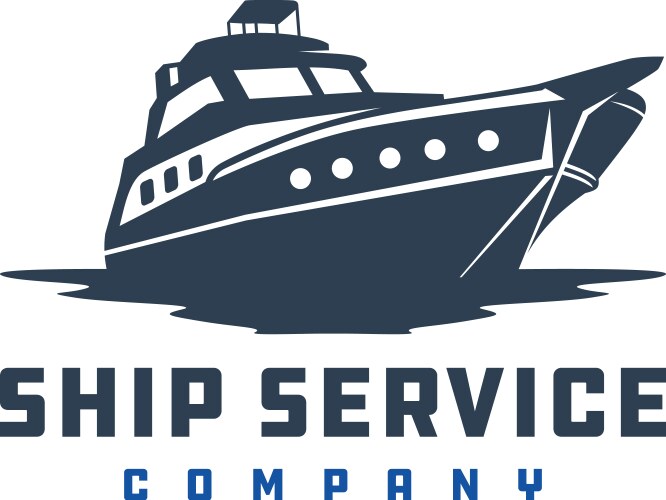 Passenger cargo ship with crane Royalty Free Vector Image