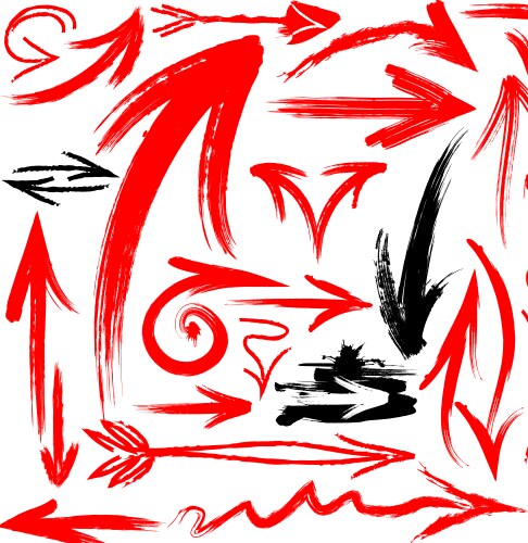 Handwritten Arrow Sketch Vector Image