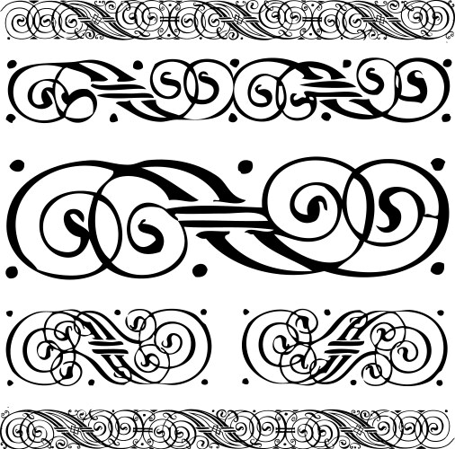 Scroll floral Royalty Free Vector Image - VectorStock