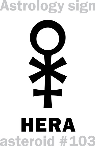 Astrology asteroid hera Vector Image