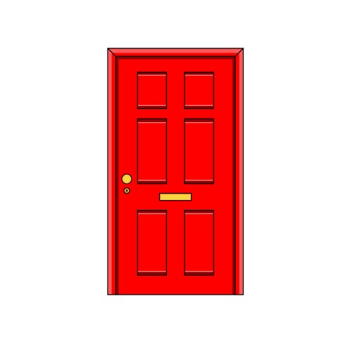 Door 35 Vector Image