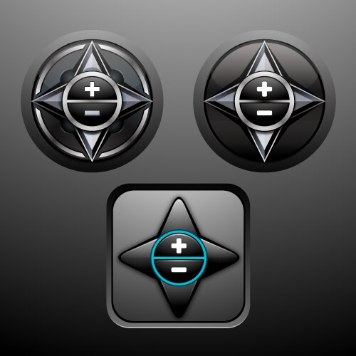 navigation button vector image