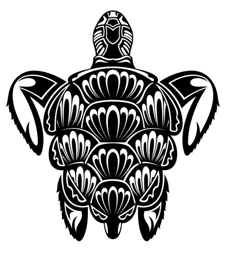 Tribal turtles tattoos Royalty Free Vector Image