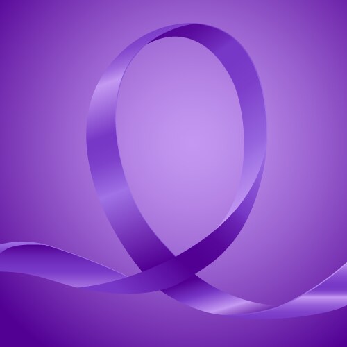 Awareness purple ribbon Vector Image