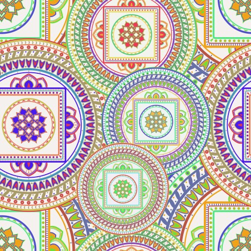 Seamless pattern in indian style Royalty Free Vector Image