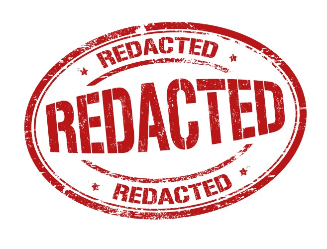 redacted sign or stamp vector image