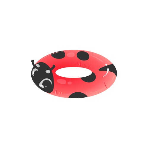 Ladybug shaped inflatable swimming ring cartoon vector image