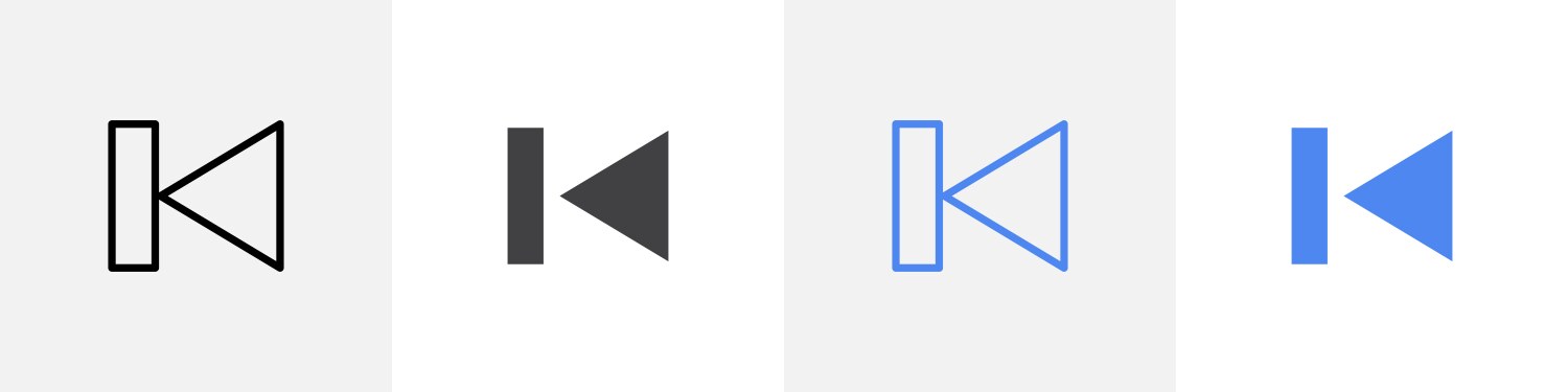 Rewind icon set use for web ui or app vektorbild