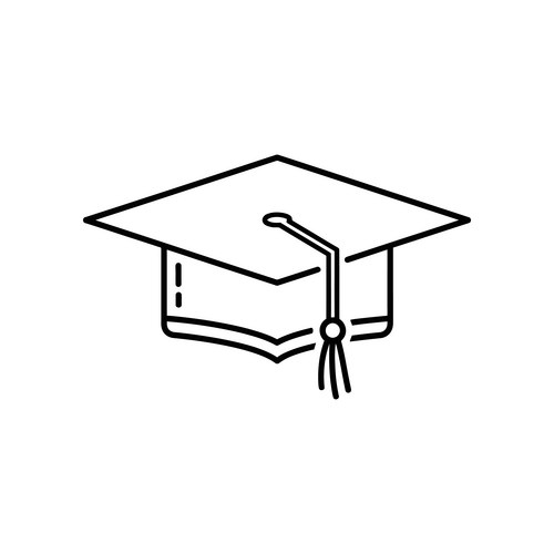 Graduation cap symbolizing academic achievement Vector Image