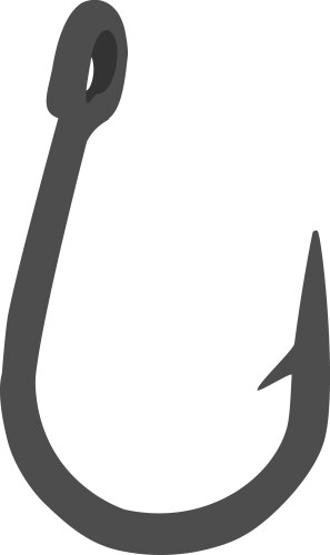 New fishing hook logo simple style Royalty Free Vector Image