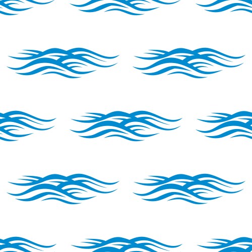 Swimming dolphin seamless pattern sea wave marine Vector Image