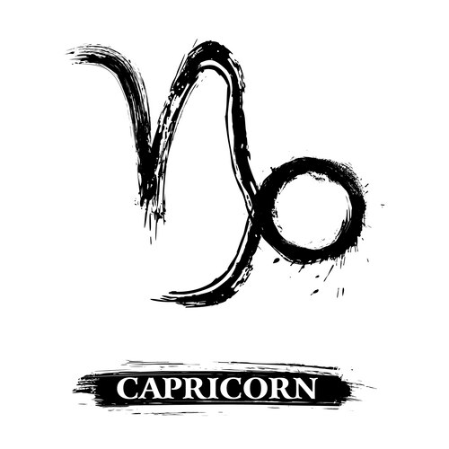 Capricorn Zodiac Symbol Vector Image