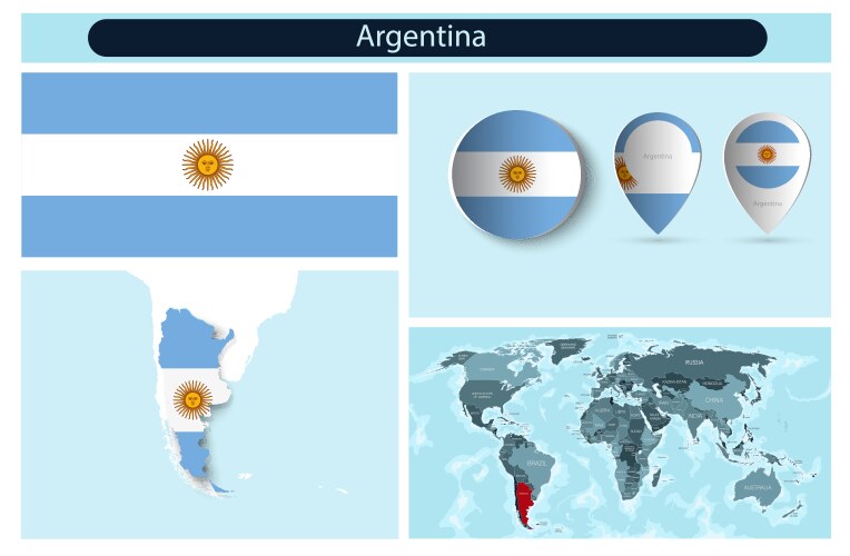 Political infographics made from maps and flags Vector Image