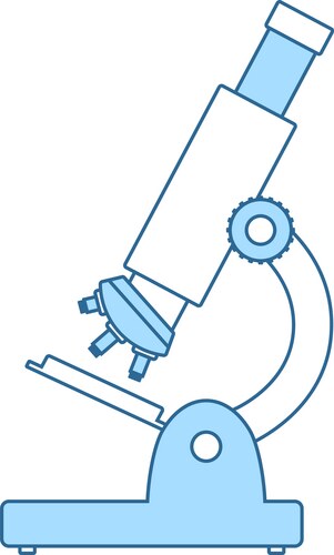 Poster with a microscope Royalty Free Vector Image