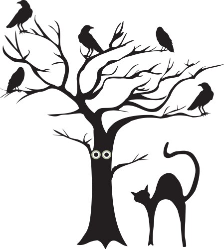 Dry tree silhouette Royalty Free Vector Image - VectorStock