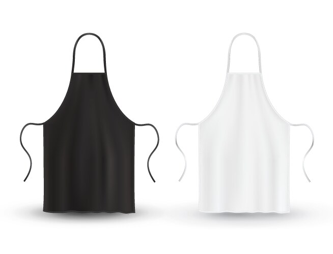 Black Kitchen Apron - Chef Uniform Royalty Free Vector Image