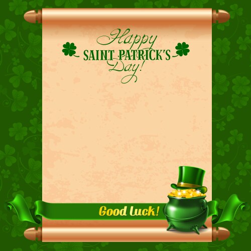 St patricks day background Royalty Free Vector Image
