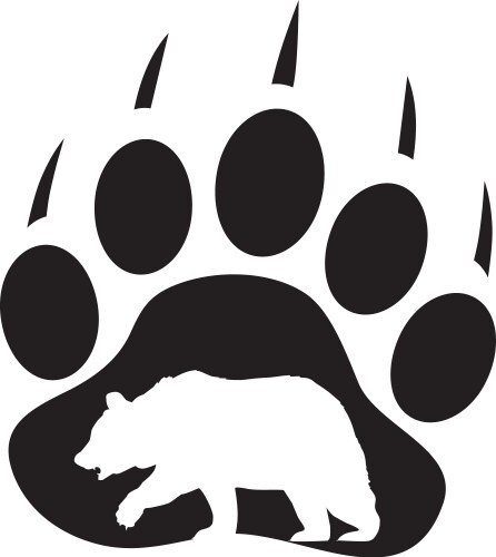 bear paw vector image