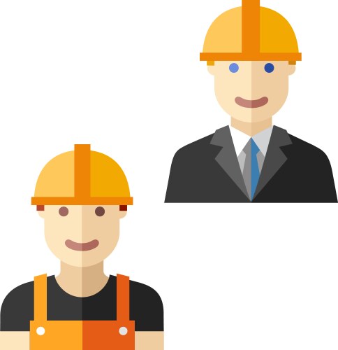 Construction worker avatar Royalty Free Vector Image
