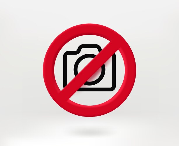 No photo concept with digital camera icon 3d vector image