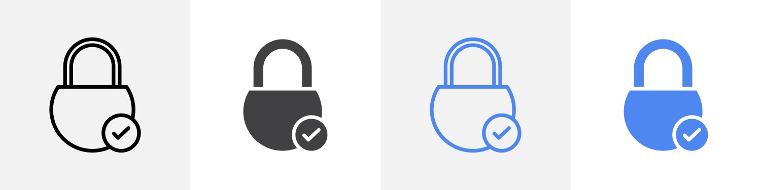 Safe icon set use for web ui or app vektorbild