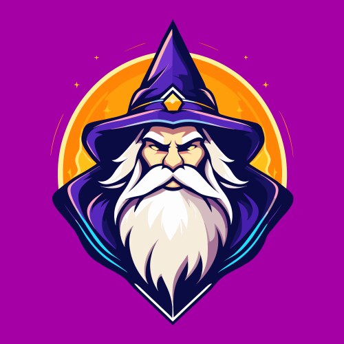 Magical Wizard Art Royalty Free Vector Image Vectorstock