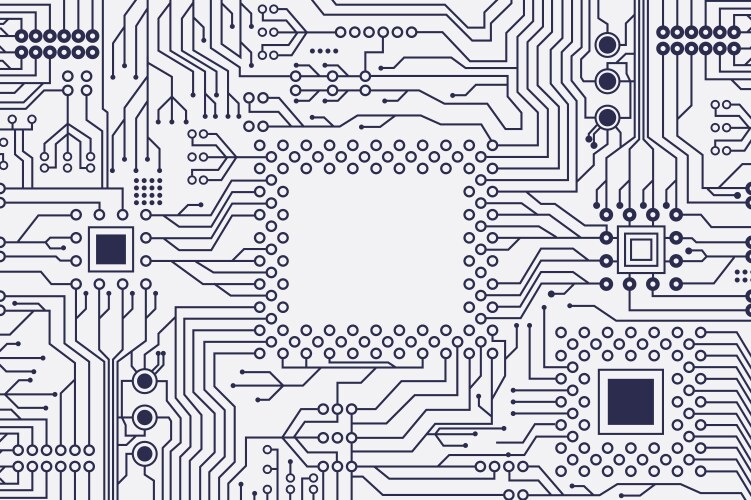Circuit board seamless pattern background Vector Image