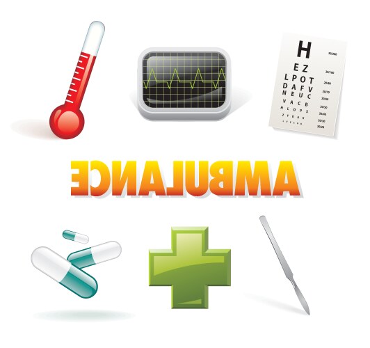 Medicine icon set vector image