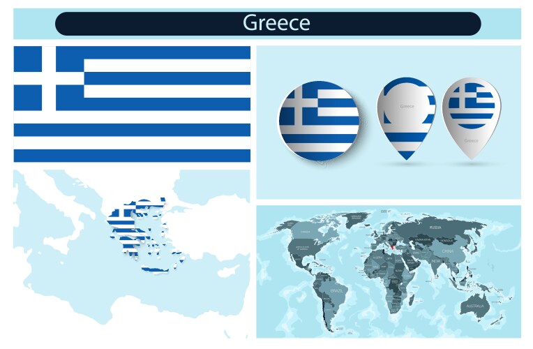 Political infographics made from maps and flags Vector Image