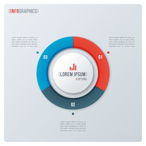 modern style circle donut chart infographic vector image