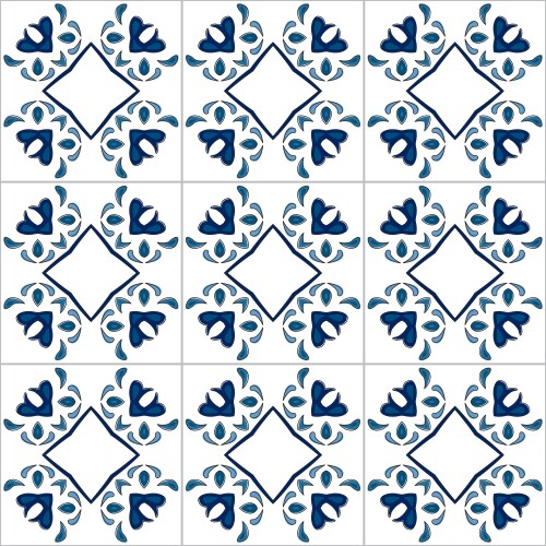 portuguese tile vector image