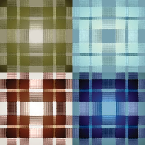 Set tartan seamless pattern Royalty Free Vector Image