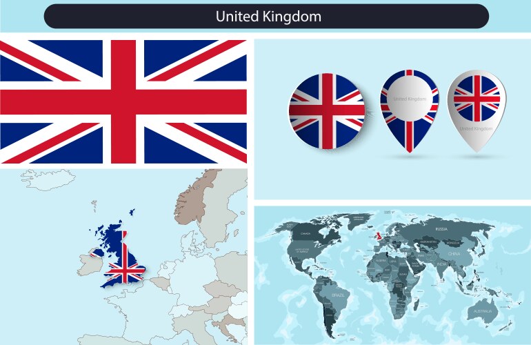 Political infographics made from maps and flags Vector Image