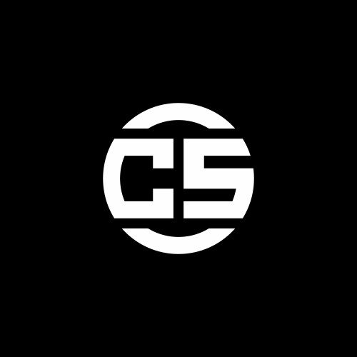 Cs logo monogram shield shape with crown design Vector Image