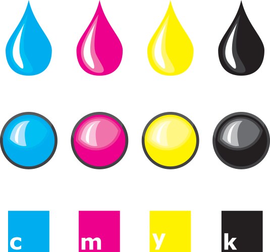 Cmyk logos Royalty Free Vector Image - VectorStock