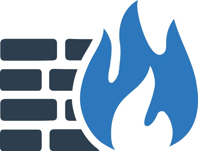 Firewall icon for web and mobile Royalty Free Vector Image