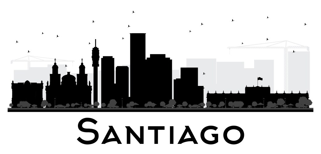 Santiago Skyline Silhouette Vector Image