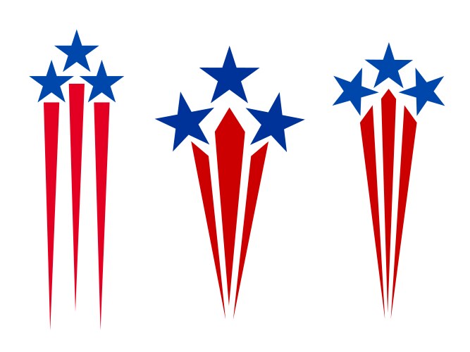 Stars & Stripes Celebration Icons Vector Image