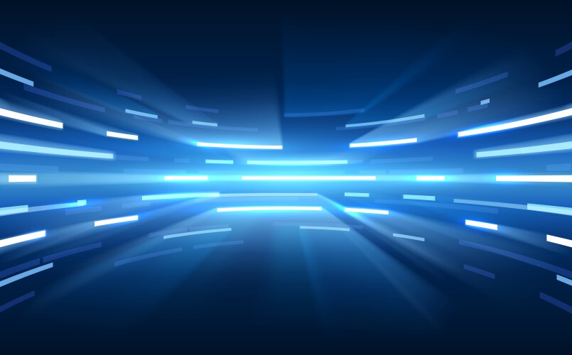 Vertical blue light burst Royalty Free Vector Image