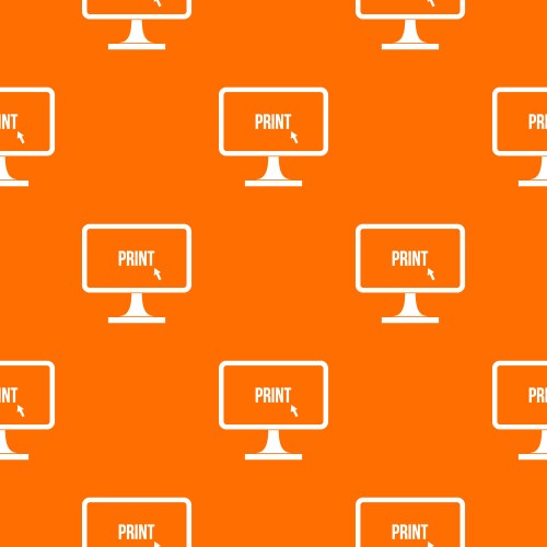 Print word on a computer monitor pattern seamless vector image