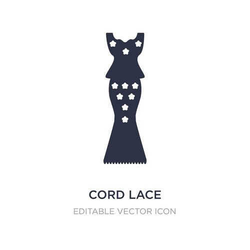 Cord lace icon on white background simple element Vector Image
